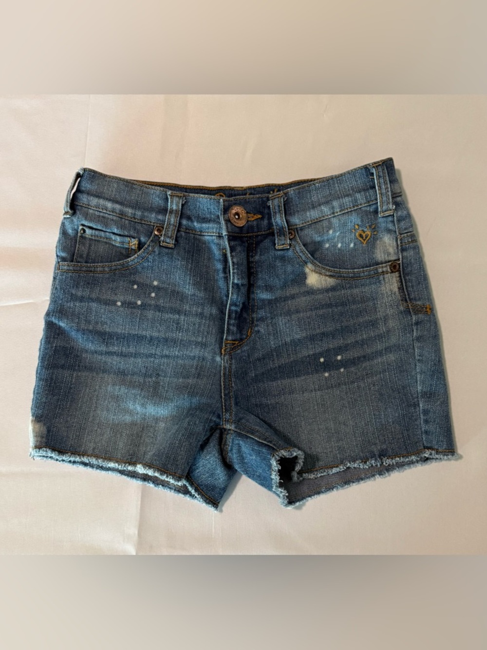 Justice Blue Denim Jeans with Gold Embroidered Logo